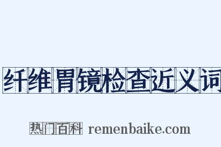 纤维胃镜检查近义词是什么意思的图片